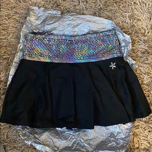 Rebel Athletic Skort size AS black with silver